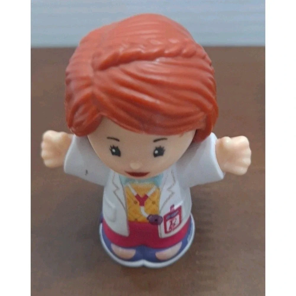 Fisher Price Little People GIRL BARBIE Red Head Doctor Nurse Hospital 2022